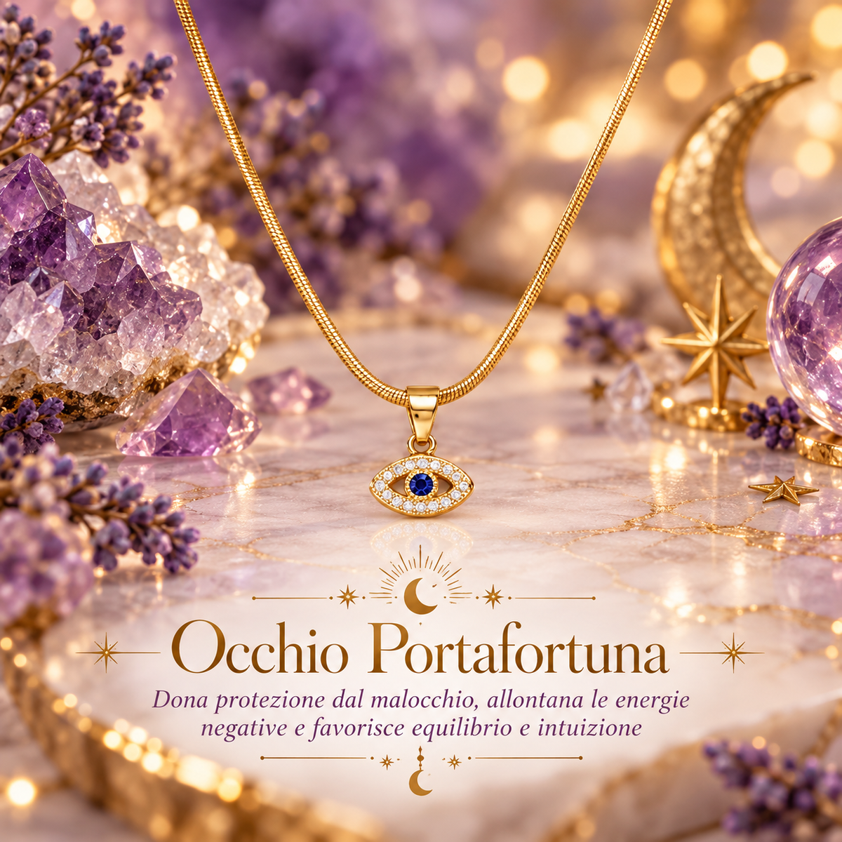 Collana Occhio Blu – Acciaio