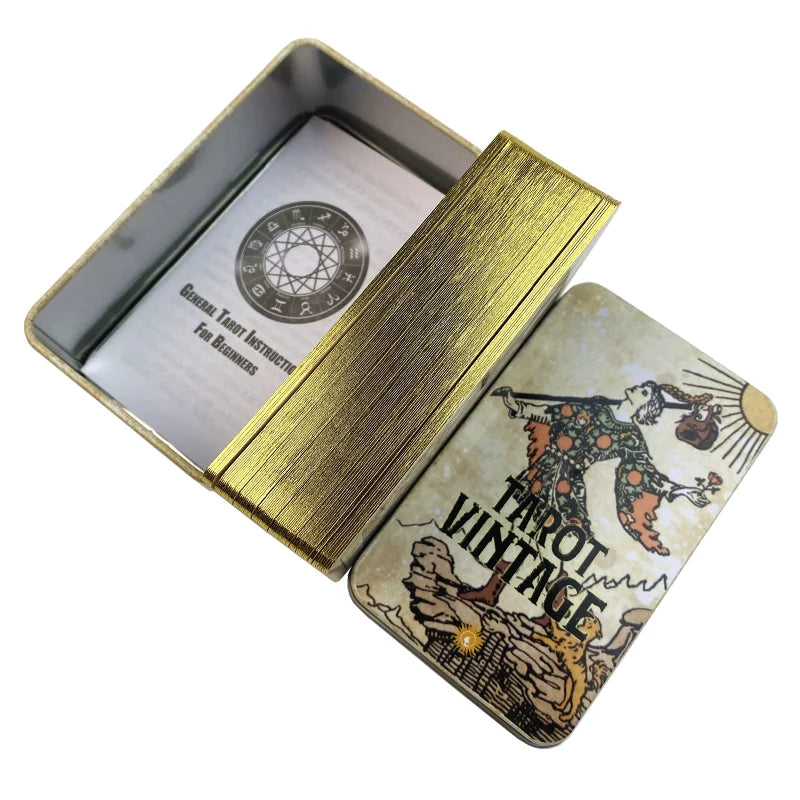 Tarocchi Vintage Dorati – Scatola in Metallo