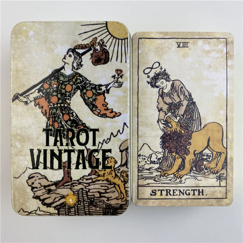 Tarocchi Vintage Dorati – Scatola in Metallo