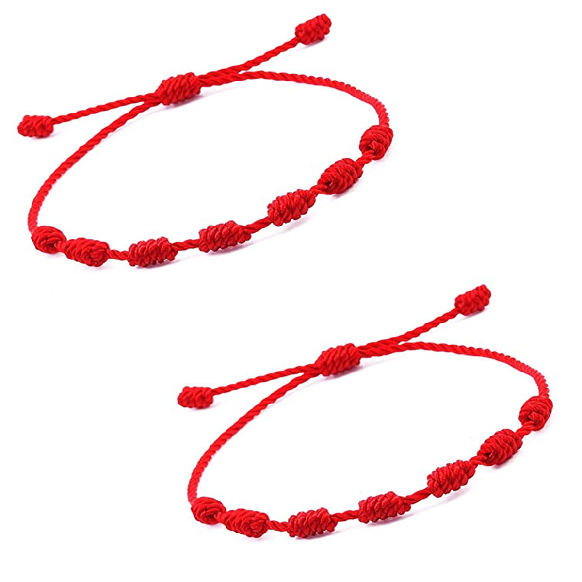 Bracciale Protettivo a 7 Nodi – Rosso o Nero
